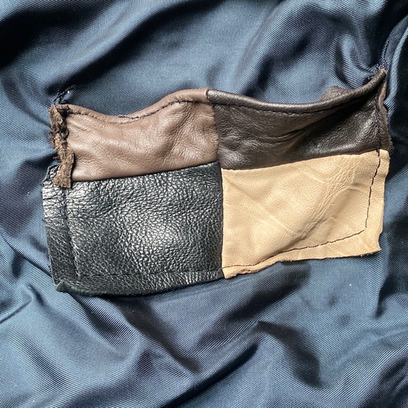 Vintage 80s Leather Patchwork Shoulder Bag - Picture 11 of 13